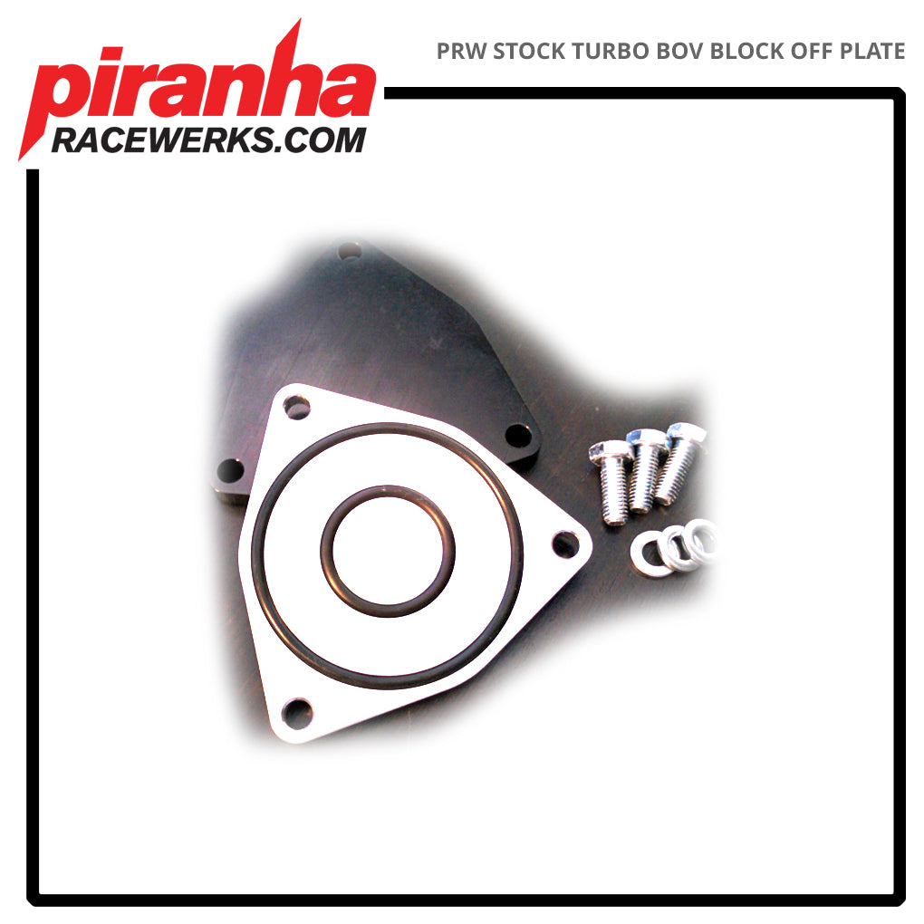 Piranha Racewerks stock turbo blow-off valve block off plate